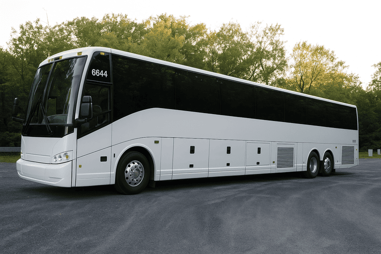 exterior of Hemet Minibus Company coach bus