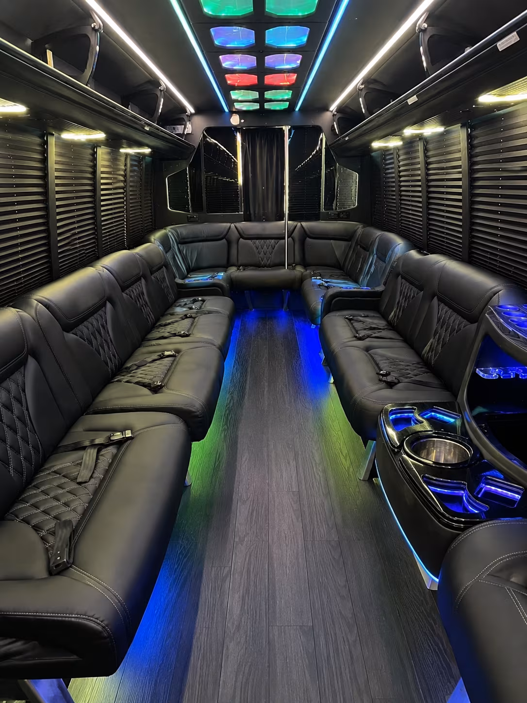 hemet 20 passenger party bus interior