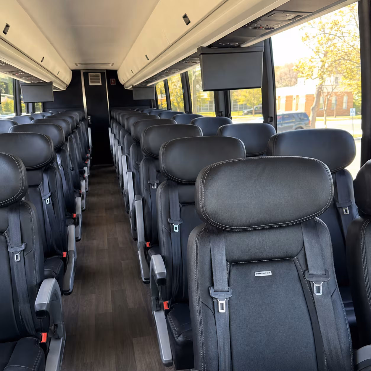 hemet 45 passenger charter bus inside