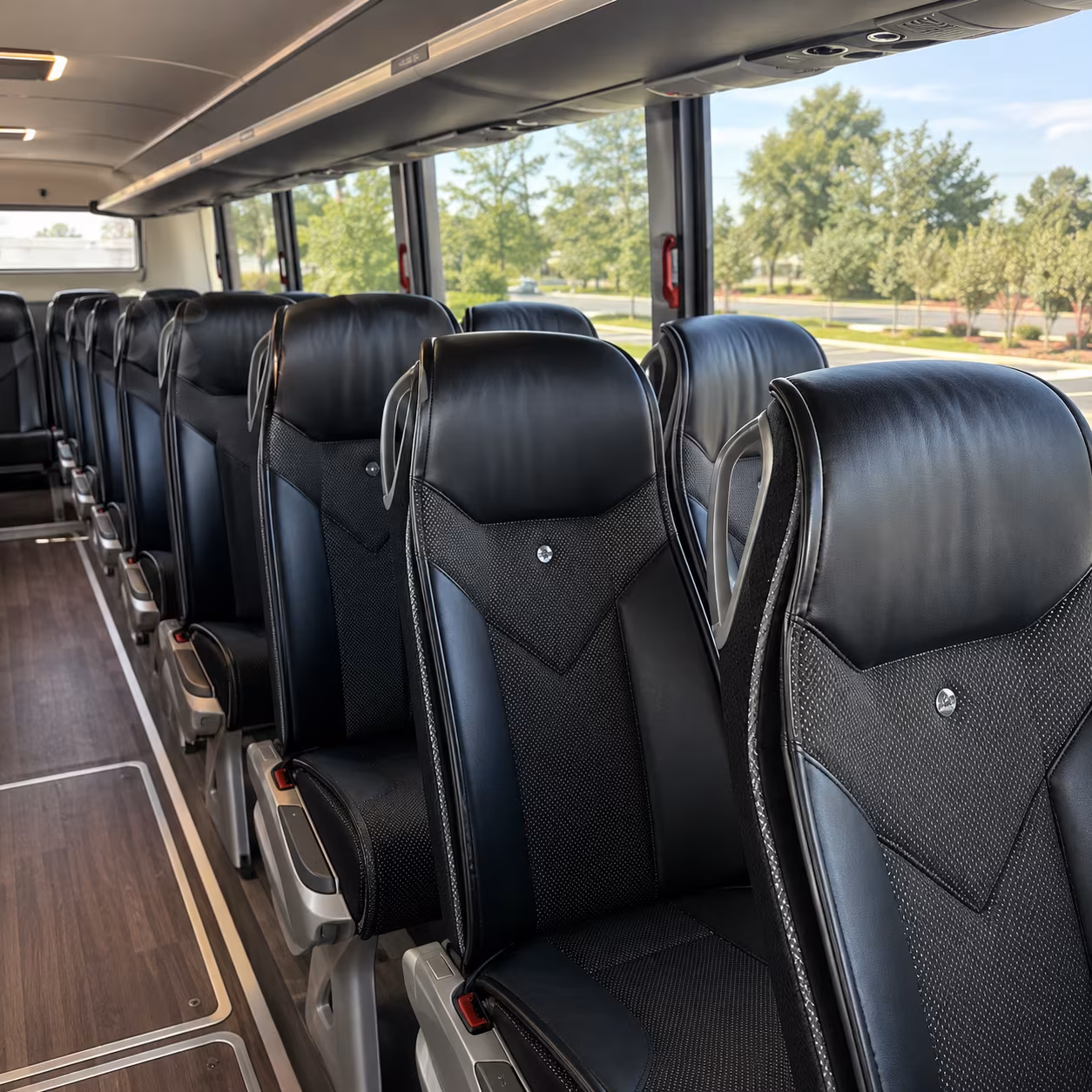 hemet 45 passenger charter bus interior