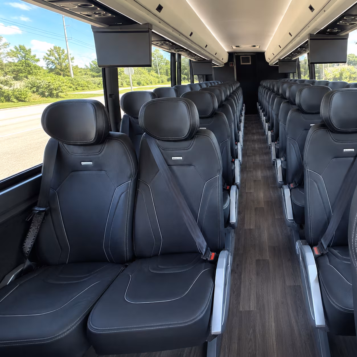 hemet 47 passenger charter bus inside