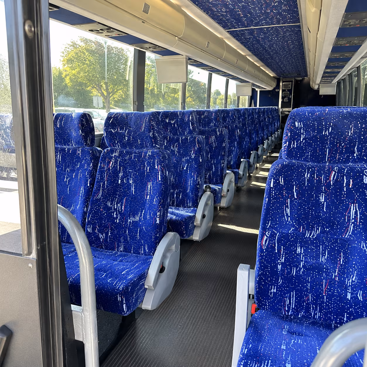 hemet 50 passenger charter bus inside