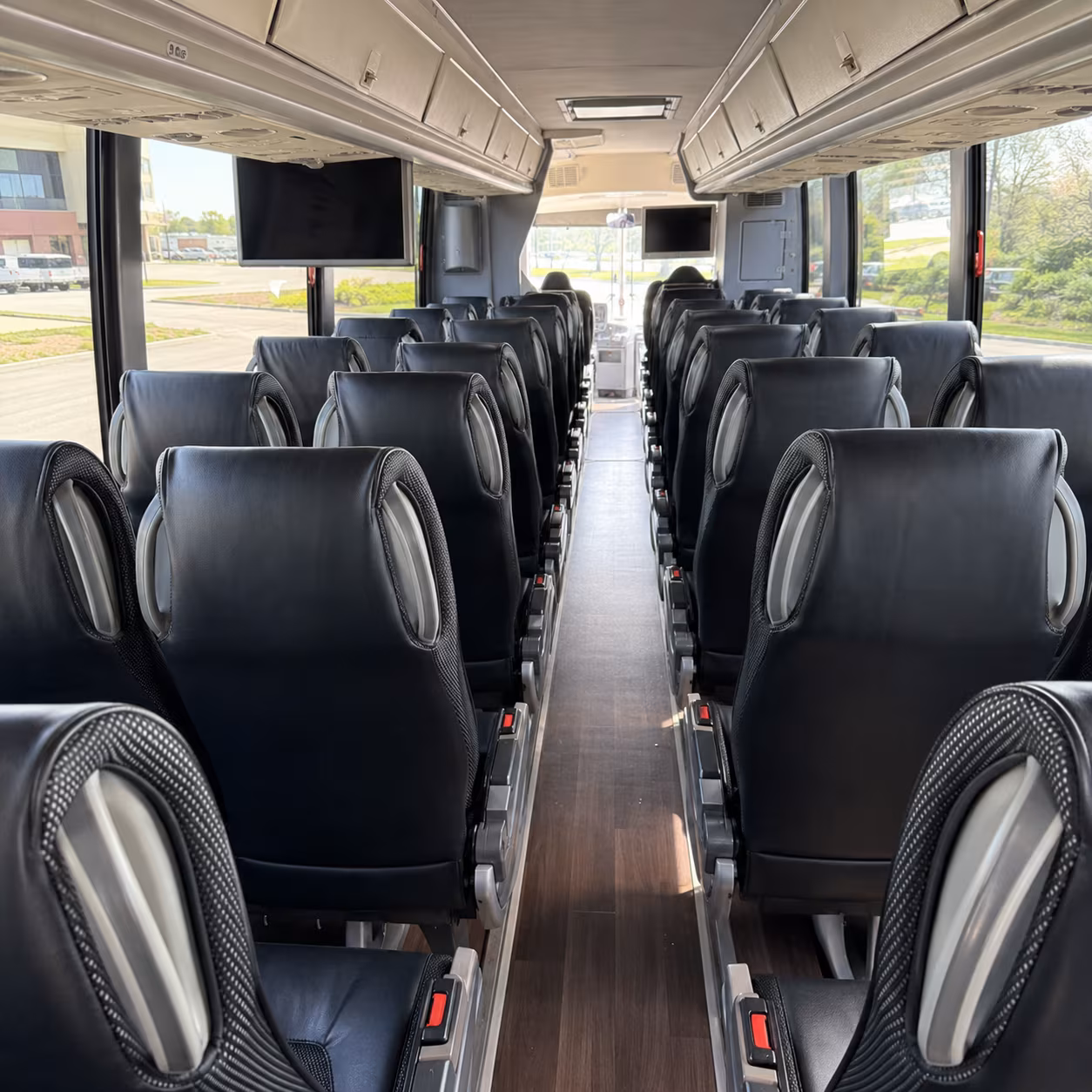 hemet 56 passenger charter bus inside